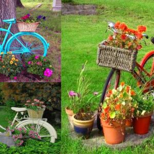 Best Decorative Vintage Reused Old Bicycle Planters ideas for Garden