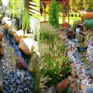 Unique Garden Landscape with Water features ideas in 2021