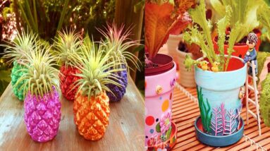 Creative DIY Plastic Flower Pot Projects | Plastic pot makeover ideas