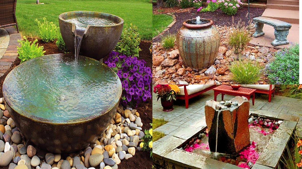 Beautiful Modern Outdoor Fountain Design Ideas | Waterfall Fountain Ideas