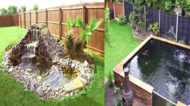 Charming Garden Inside Koi Ponds Design Ideas | Backyard Fish Pond